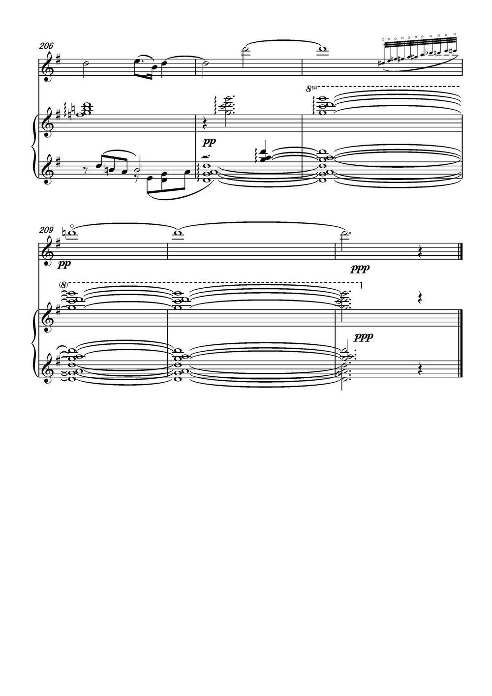 乡愁·乡韵（小提琴与钢琴）钢琴曲谱（图14）