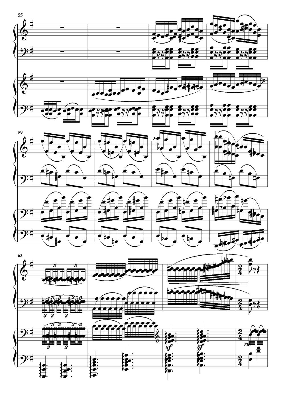 康定情歌（双钢琴重奏曲）钢琴曲谱（图4）