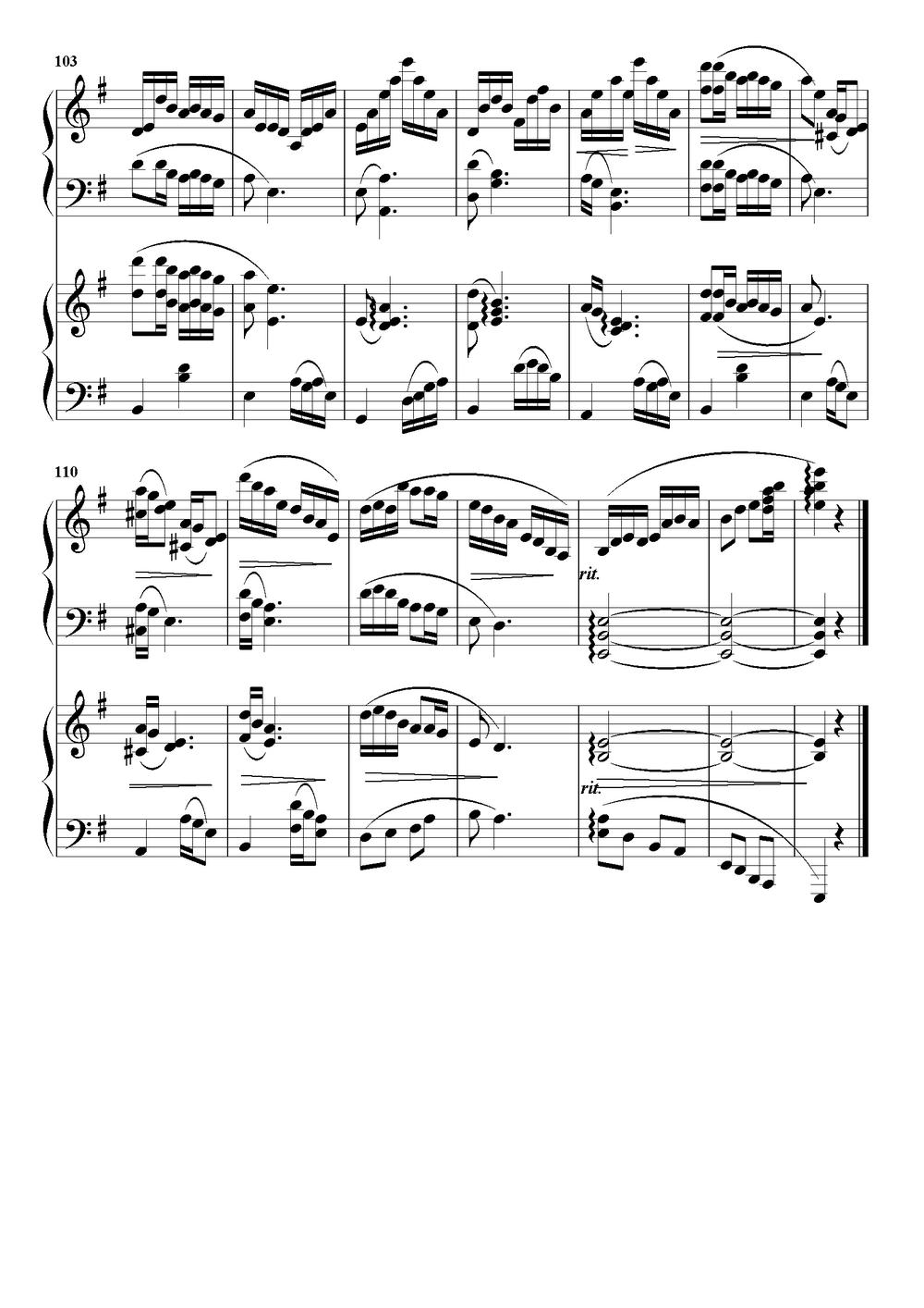 康定情歌（双钢琴重奏曲）钢琴曲谱（图7）
