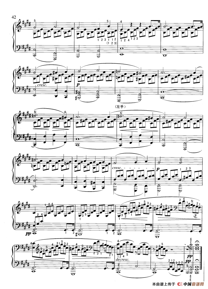 月光曲钢琴曲谱（图3）