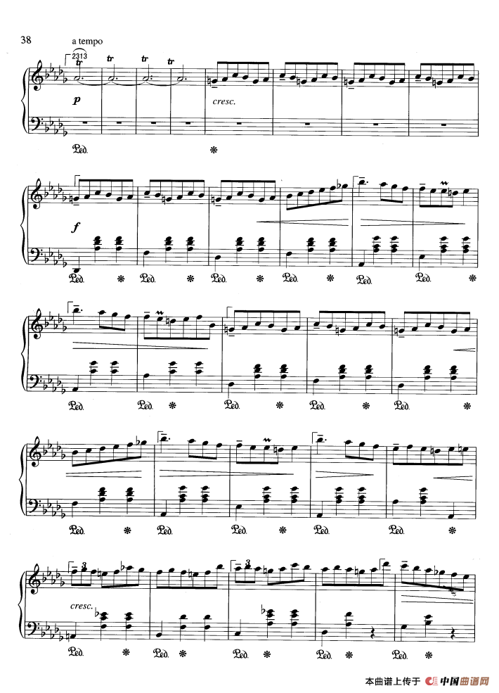 “小狗”圆舞曲（降D大调）钢琴曲谱（图3）