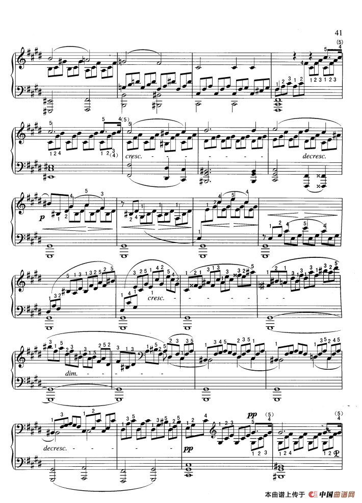 月光曲钢琴曲谱（图2）
