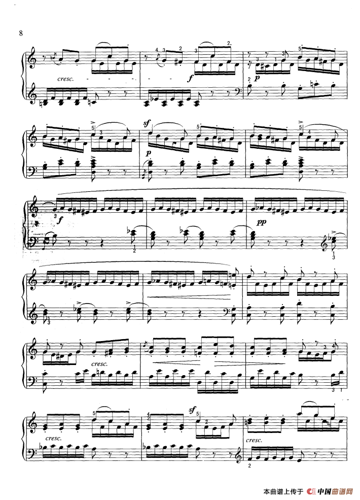 纺纱曲（门德尔松作曲版）钢琴曲谱（图2）