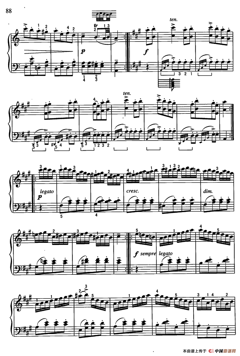 土耳其进行曲（带指法）钢琴曲谱（图2）