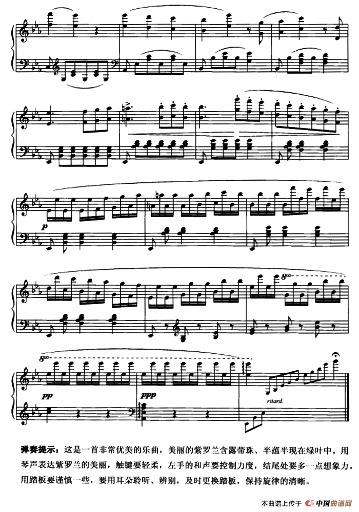 芬芳的紫罗兰钢琴曲谱（图3）