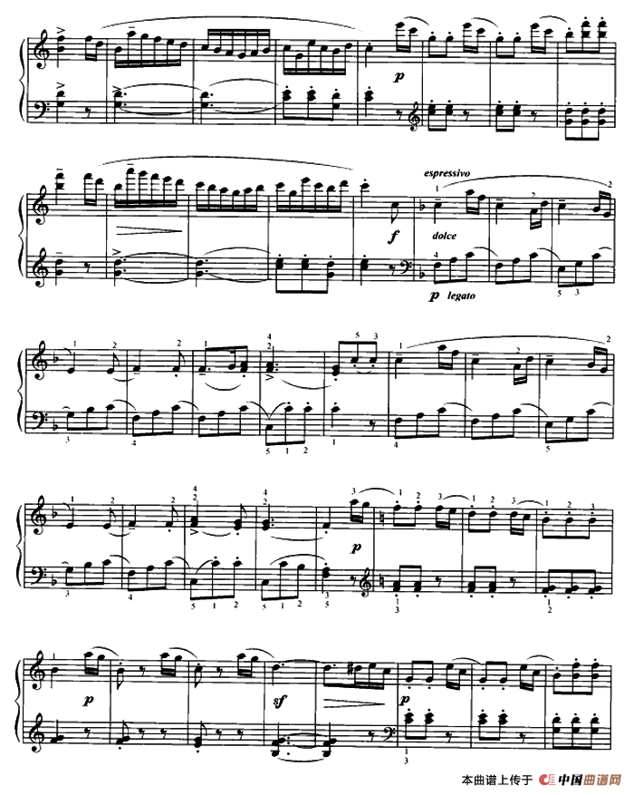 C大调小奏鸣曲 Op.55 No.1-2 （库劳作曲版）钢琴曲谱（图2）