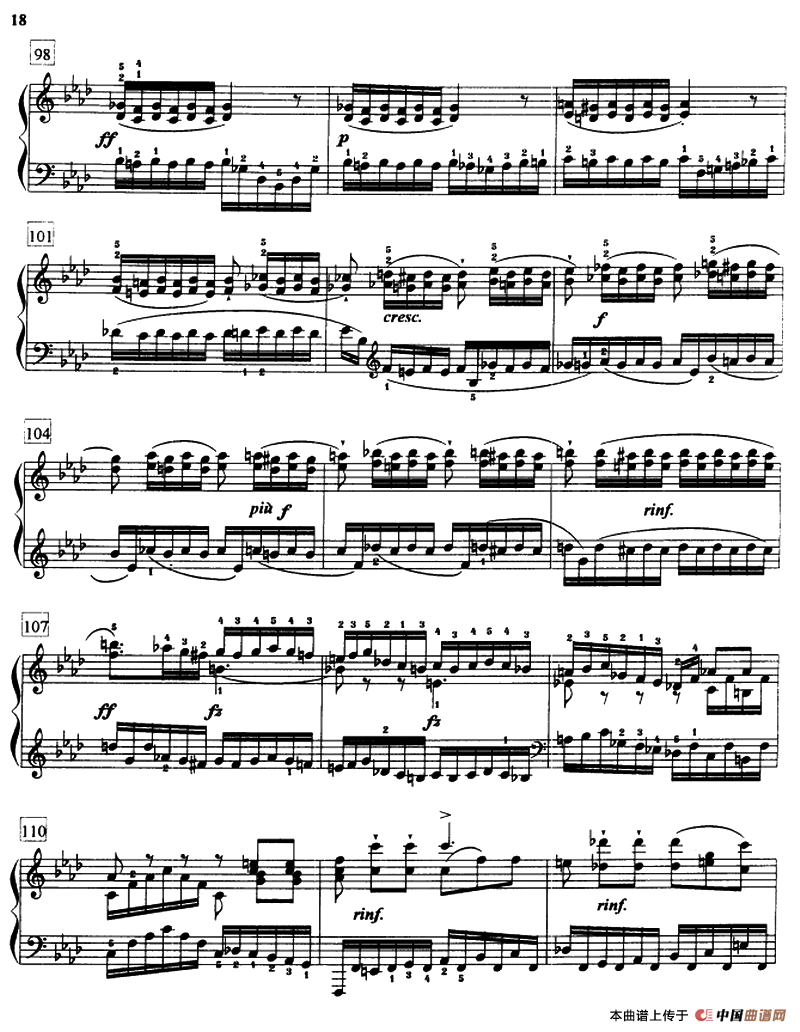 克莱门蒂练习曲（《名手之道》No.21）钢琴曲谱（图7）