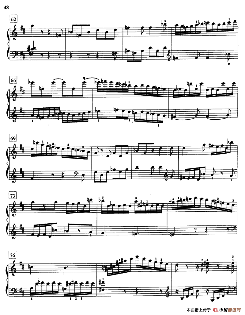 D大调奏鸣曲（K.576）钢琴曲谱（图4）