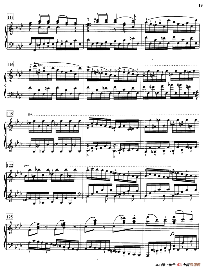克莱门蒂练习曲（《名手之道》No.21）钢琴曲谱（图8）