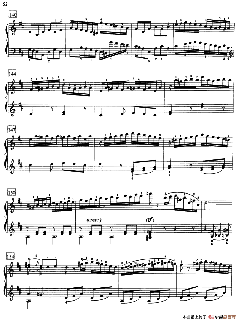 D大调奏鸣曲（K.576）钢琴曲谱（图8）
