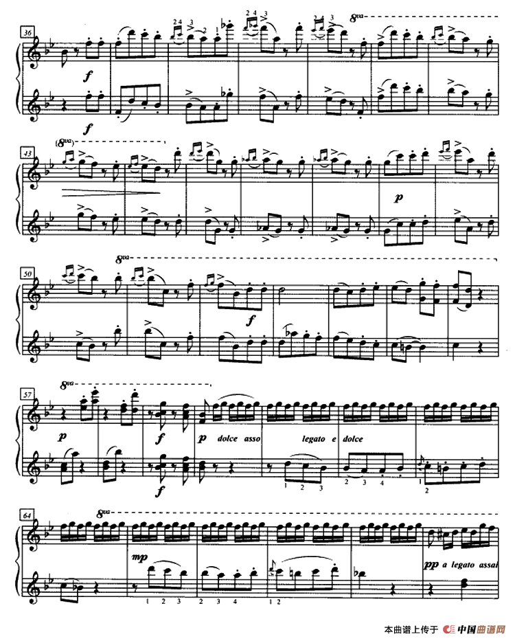 加洛普即兴曲（四手联弹、第一钢琴）钢琴曲谱（图2）