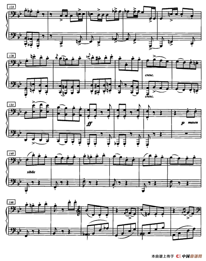 加洛普即兴曲（四手联弹、第二钢琴）钢琴曲谱（图5）