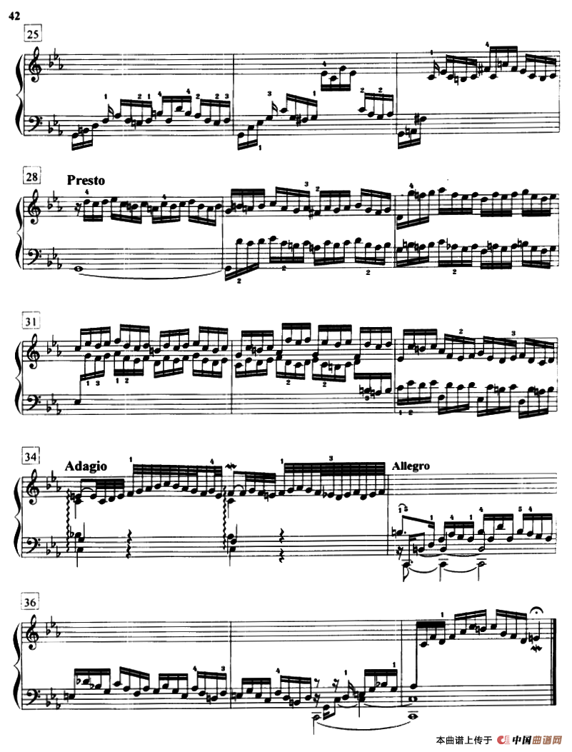 前奏曲与赋格（《平均律》1.No.2）钢琴曲谱（图3）