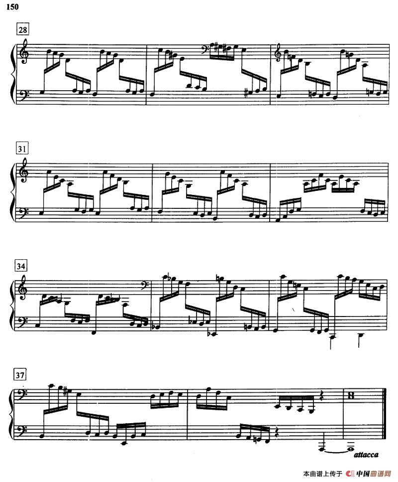 前奏曲与赋格（Op.87.No.2）钢琴曲谱（图3）