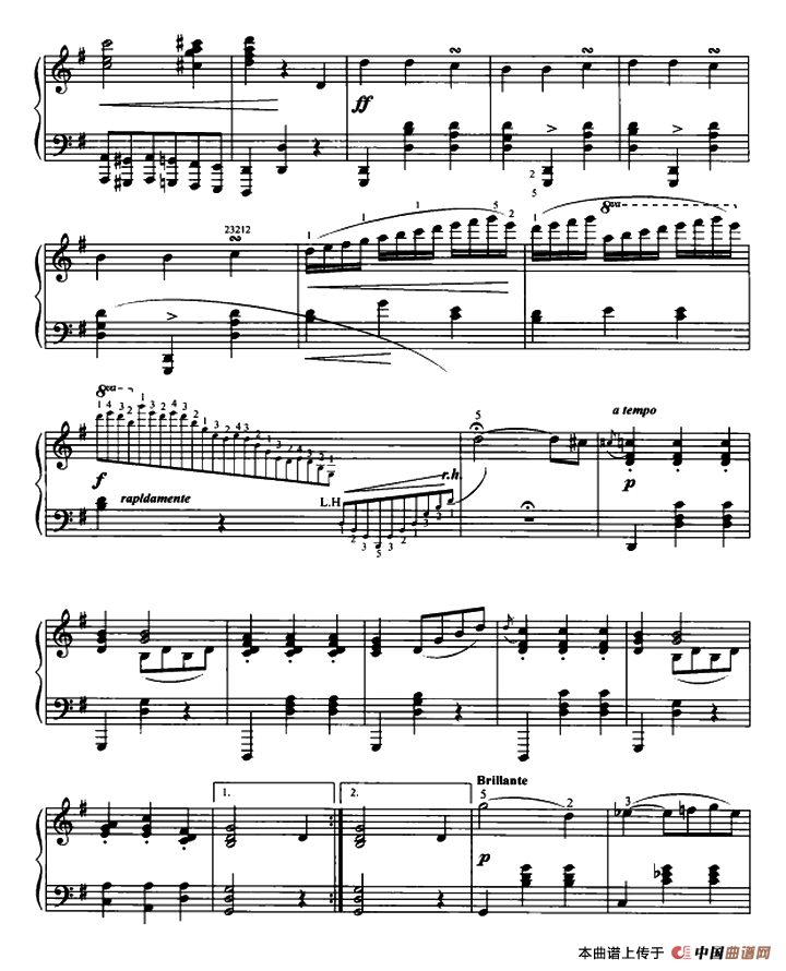 古式小步舞曲钢琴曲谱（图2）