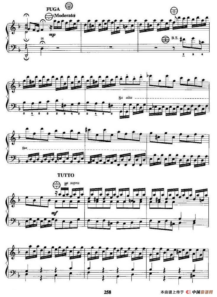 Toccata and Fugue in D Minor（D小调托塔卡与赋格）钢琴曲谱（图4）
