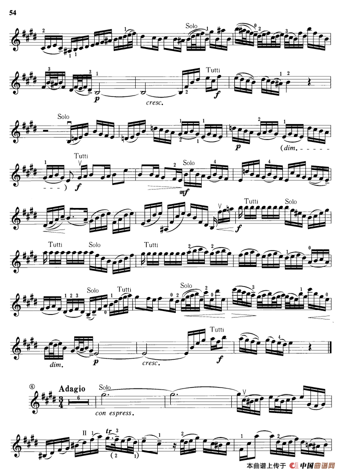 E大调第二协奏曲钢琴曲谱（图6）