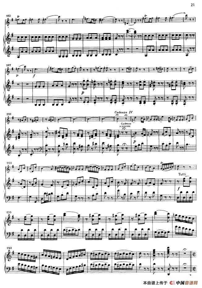 第三协奏曲第三乐章 G大调 Op.216（小提琴和钢琴）钢琴曲谱（图4）