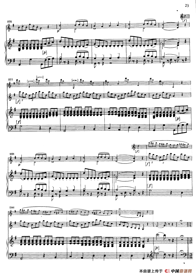 第三协奏曲第三乐章 G大调 Op.216（小提琴和钢琴）钢琴曲谱（图6）