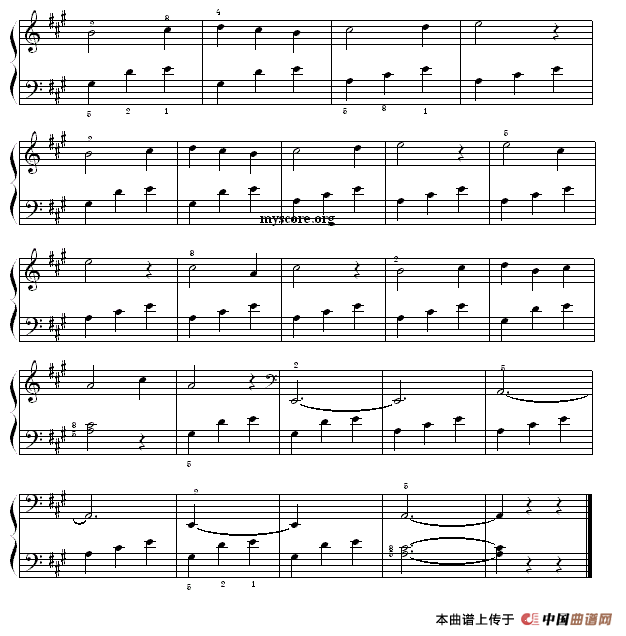 考级初级曲目：春之歌钢琴曲谱（图2）