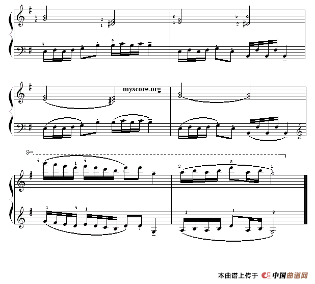 考级初级曲目： 小牧人钢琴曲谱（图2）