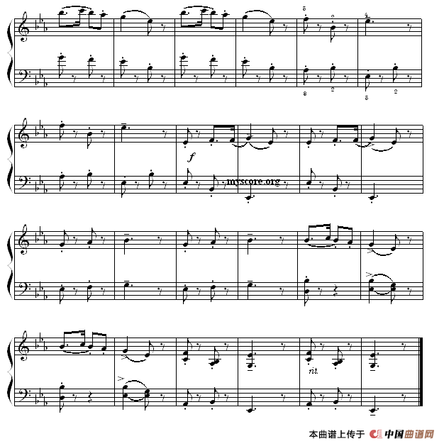 考级的初级曲目：两只老虎钢琴曲谱（图2）