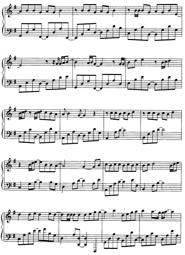 镜中人2钢琴曲谱（图1）