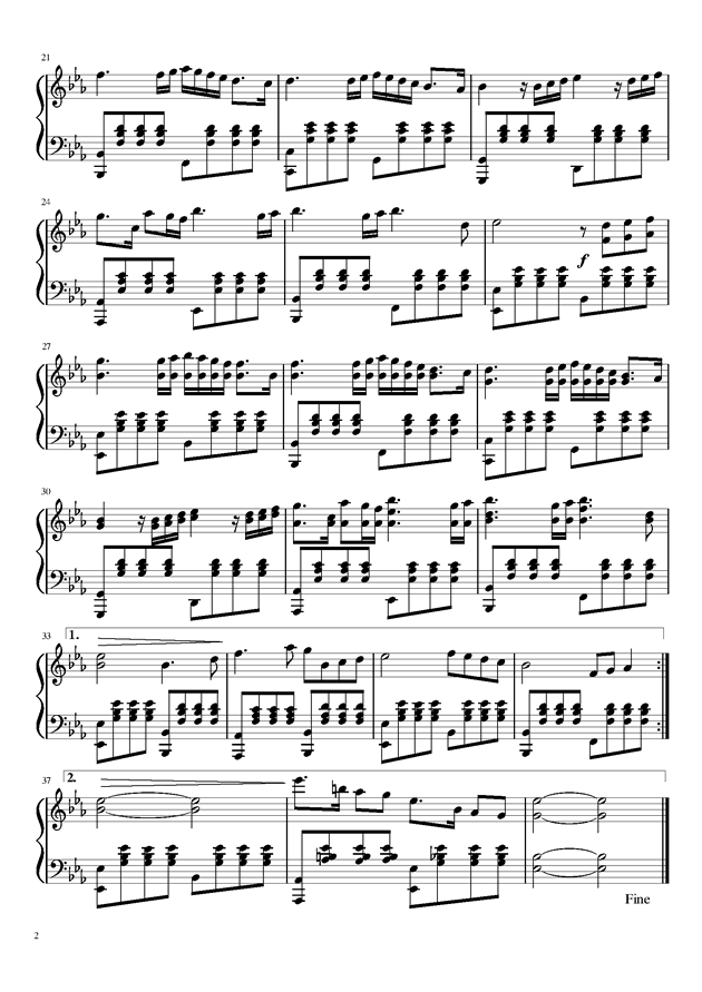 消逝的回忆钢琴曲谱（图2）