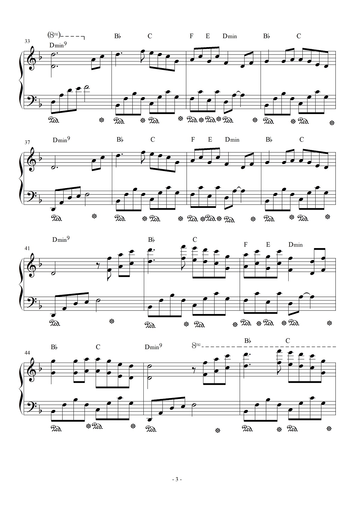 优美的小调钢琴曲谱（图3）