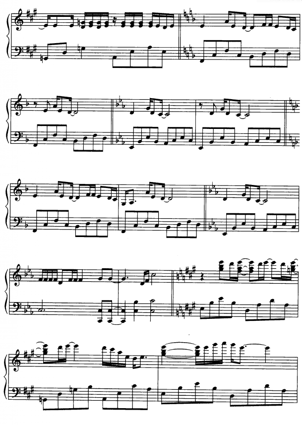 在莫斯科的陌生人3钢琴曲谱（图1）