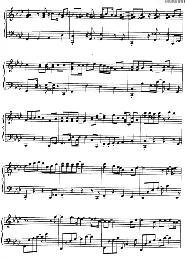 记得有一次4钢琴曲谱（图1）