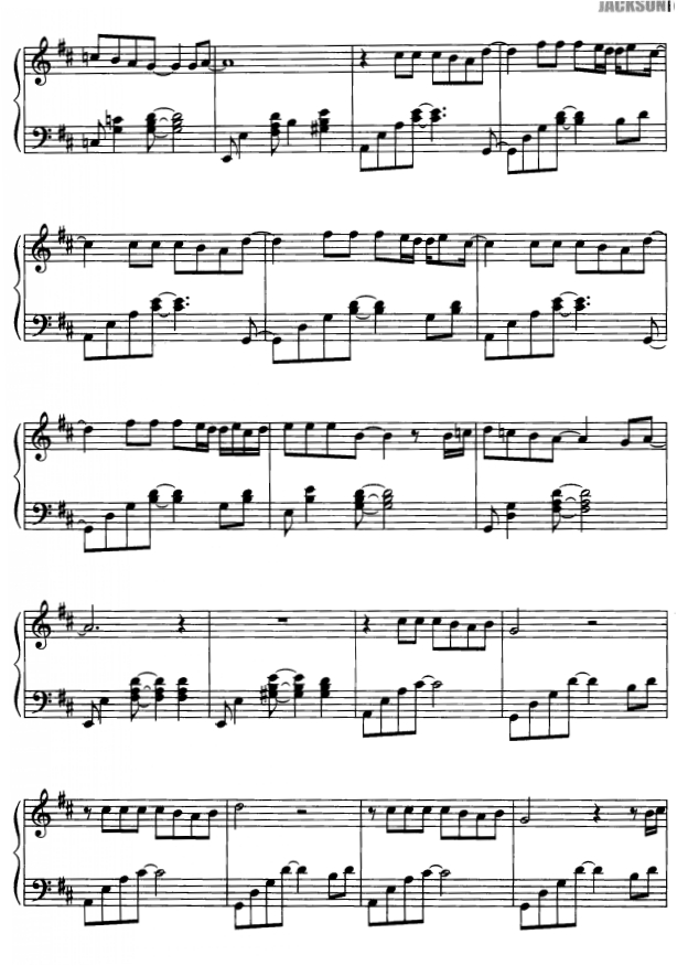 哭2钢琴曲谱（图1）
