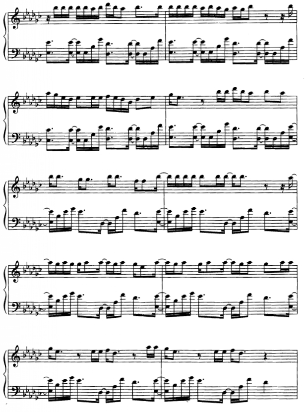 避开2钢琴曲谱（图1）