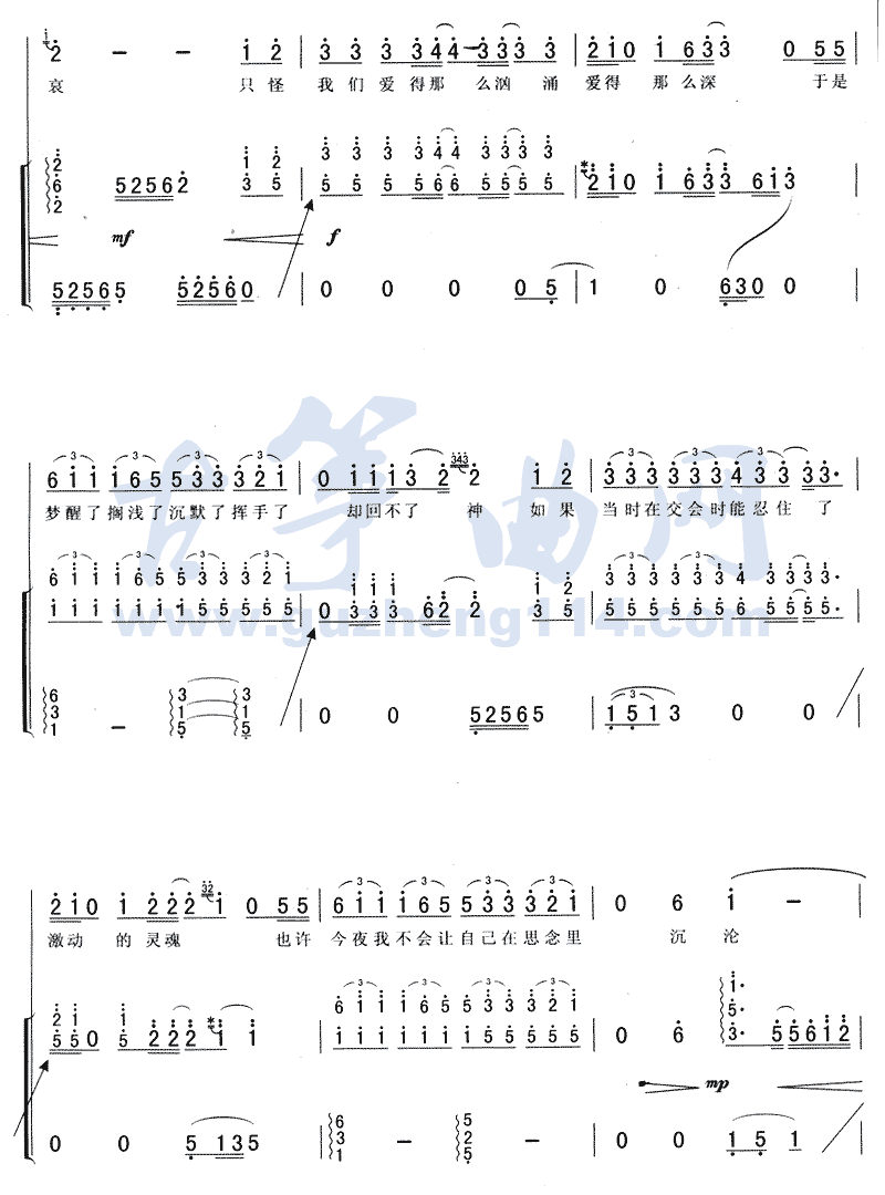 最熟悉的陌生人古筝曲谱（图5）