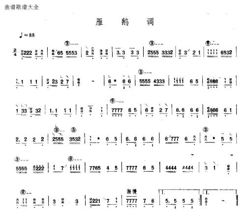 雁鹅调古筝曲谱（图1）