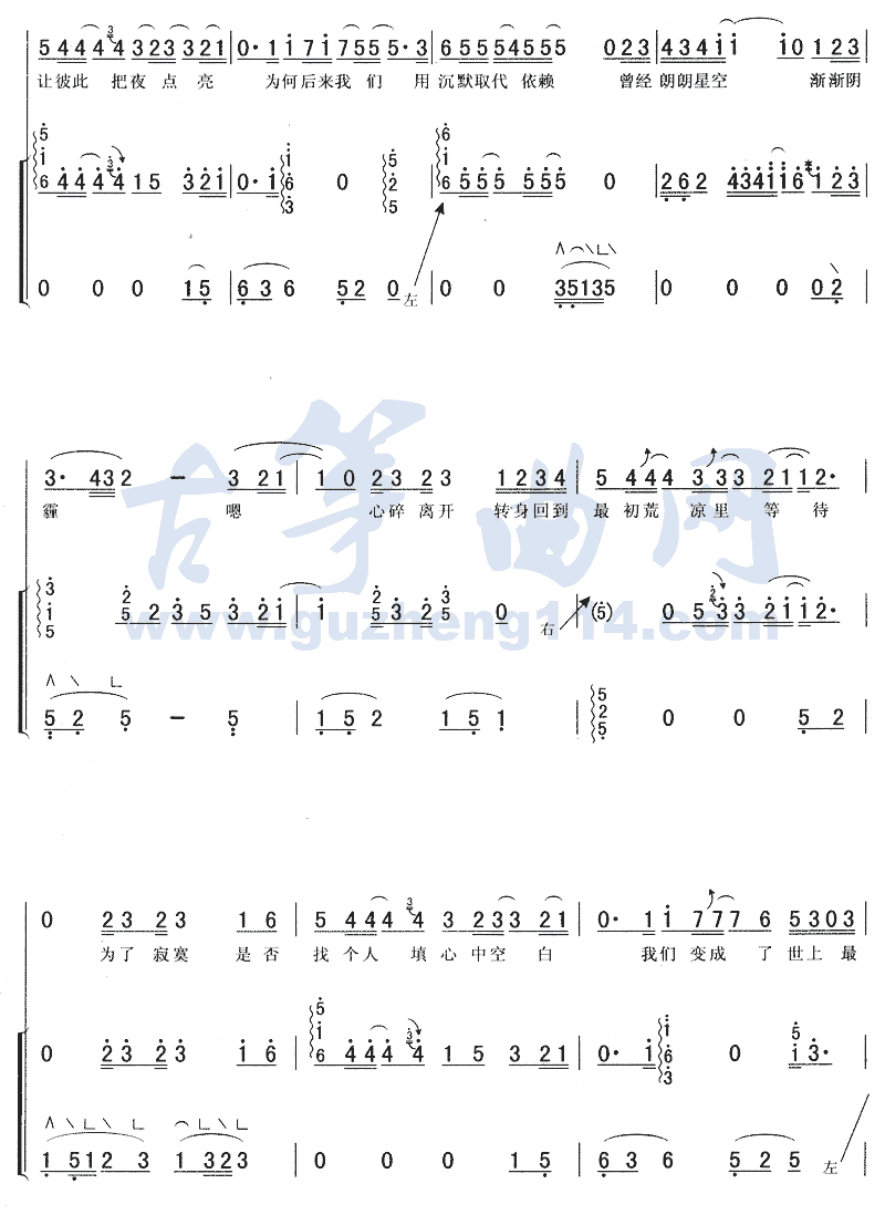 最熟悉的陌生人古筝曲谱（图2）
