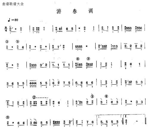游春调古筝曲谱（图1）