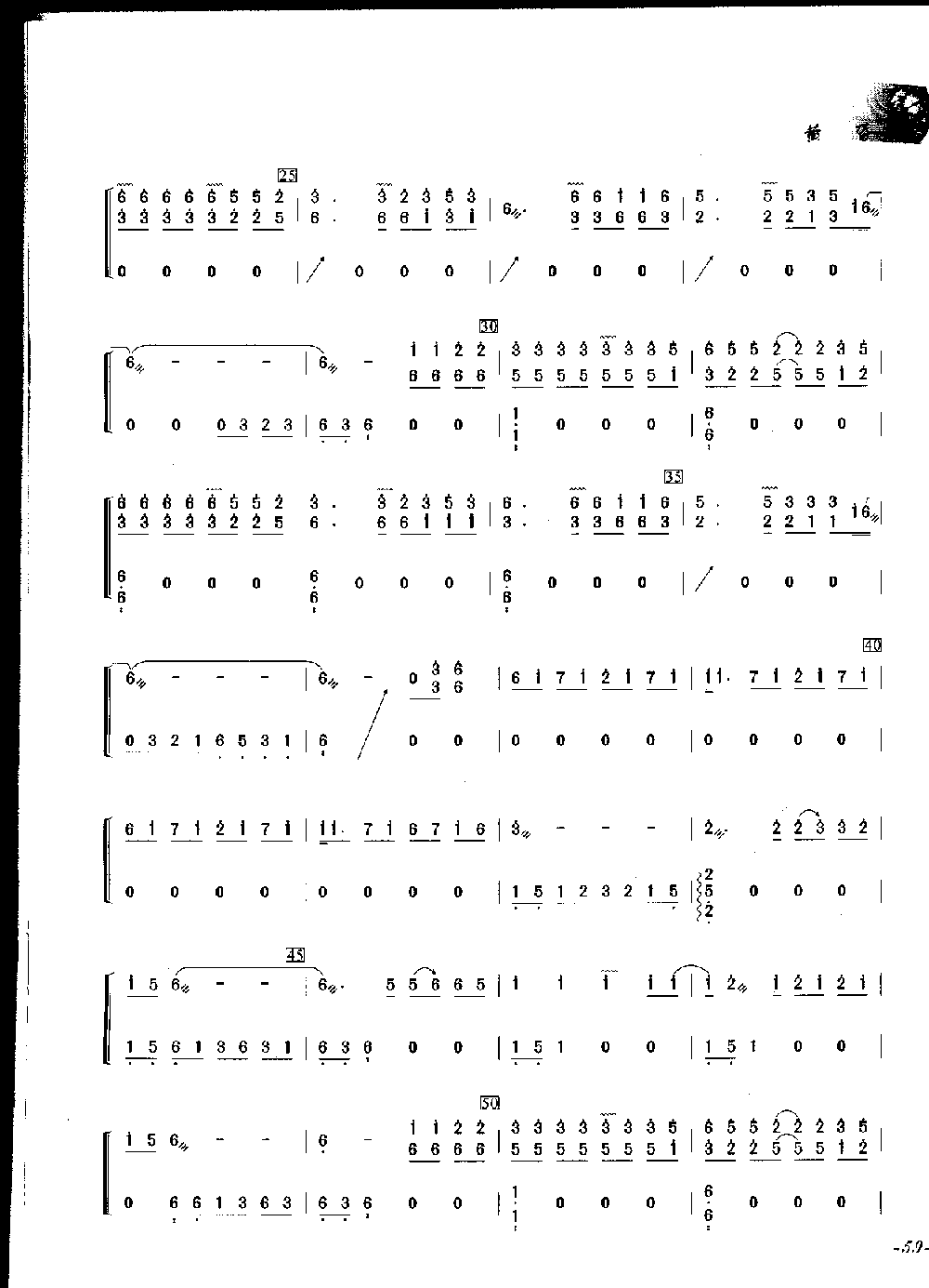 黄昏古筝曲谱（图2）