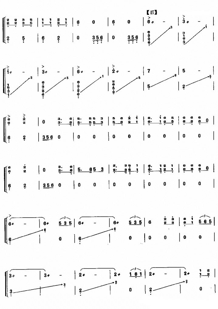 草原骏马（古筝曲）古筝曲谱（图4）