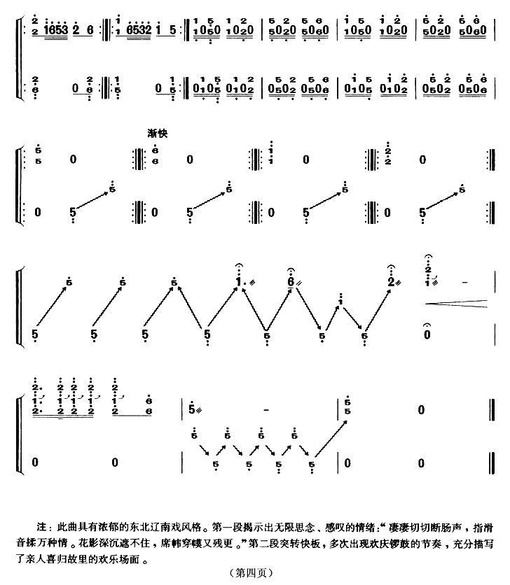 辽南情（【上海筝会】考级五级曲目）古筝曲谱（图4）