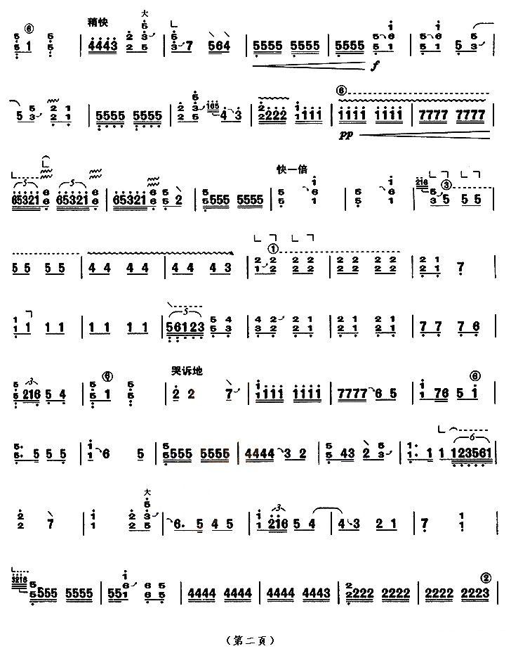 姜女泪（【上海筝会】考级九级曲目）古筝曲谱（图2）