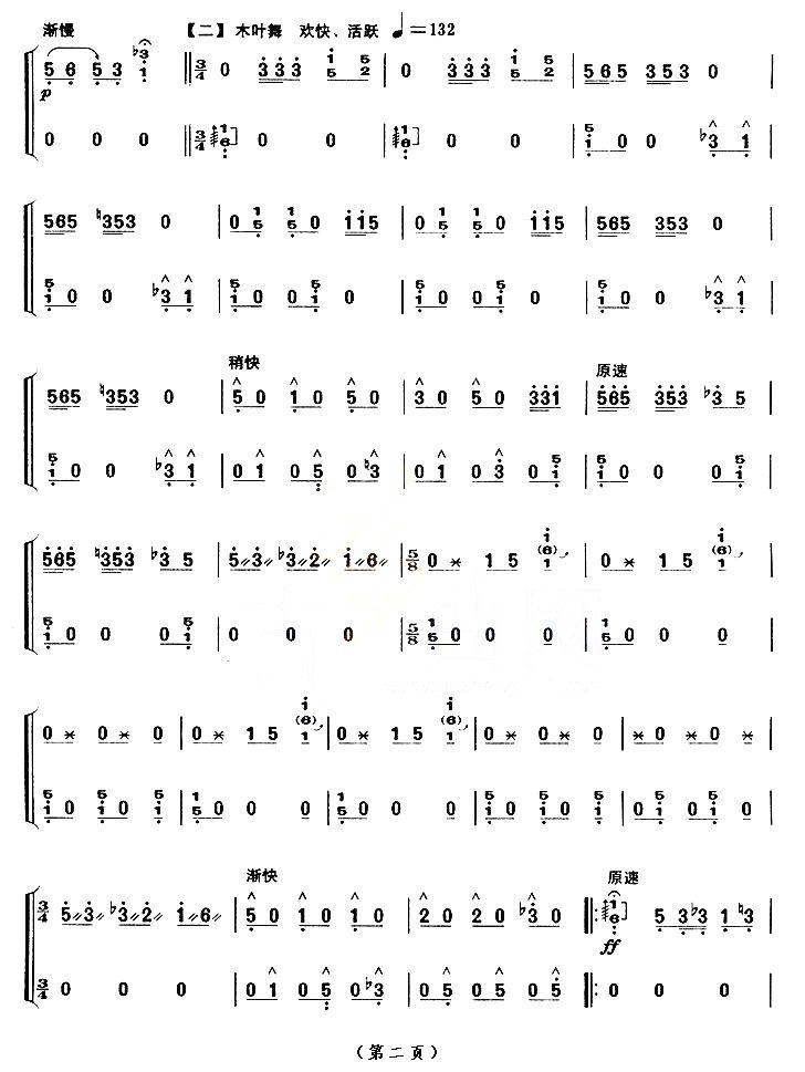 黔中赋（【上海筝会】考级九级曲目）古筝曲谱（图2）