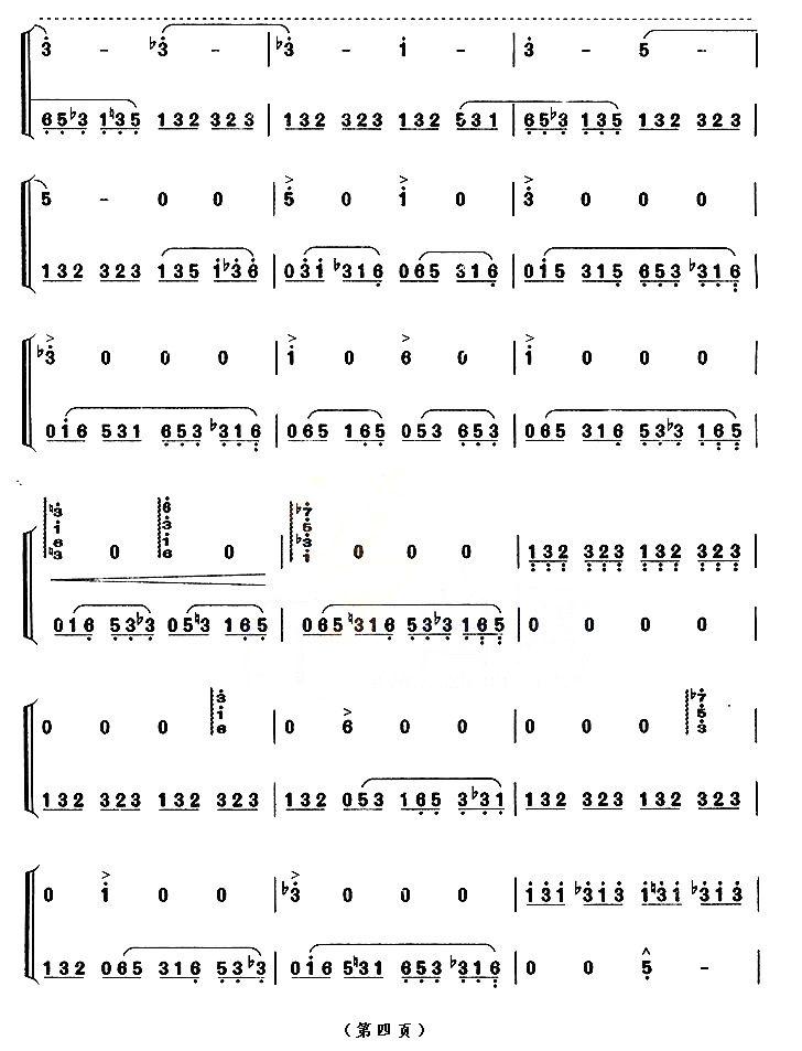 黔中赋（【上海筝会】考级九级曲目）古筝曲谱（图4）