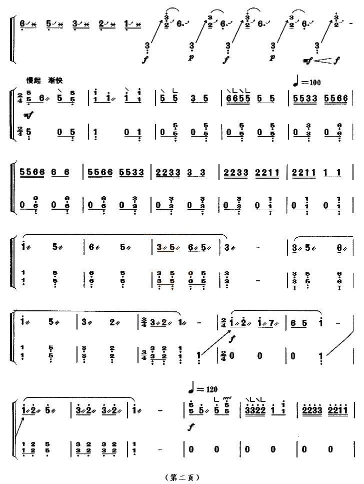 海青拿天鹅（【上海筝会】考级九级曲目）古筝曲谱（图2）
