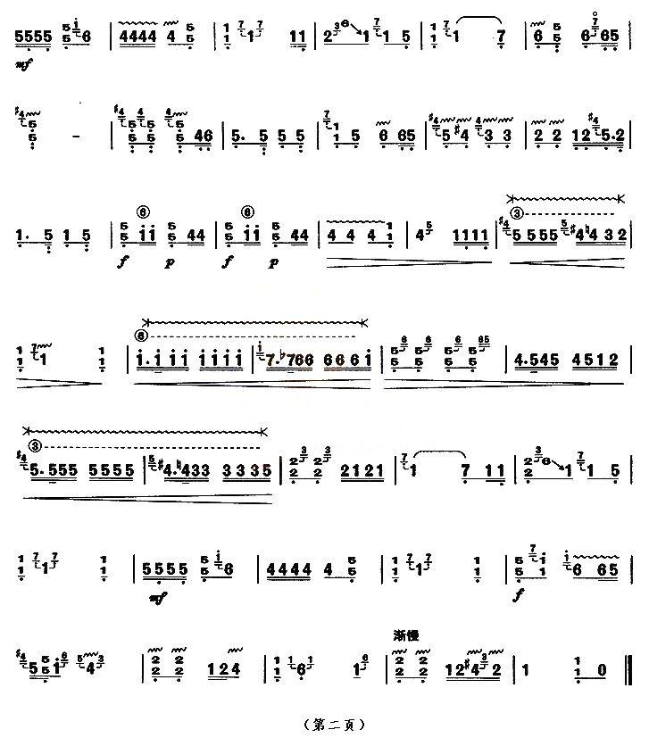 陈杏元和番（【上海筝会】考级九级曲目）古筝曲谱（图2）