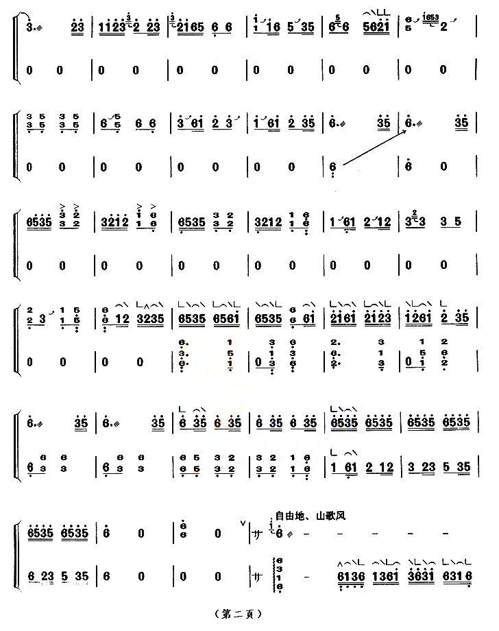 井冈山上太阳红（【上海筝会】考级九级曲目）古筝曲谱（图2）