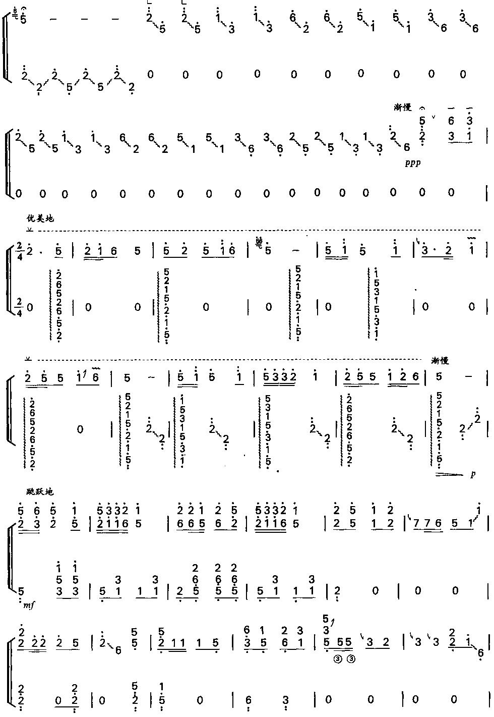 东海渔歌古筝曲谱（图2）