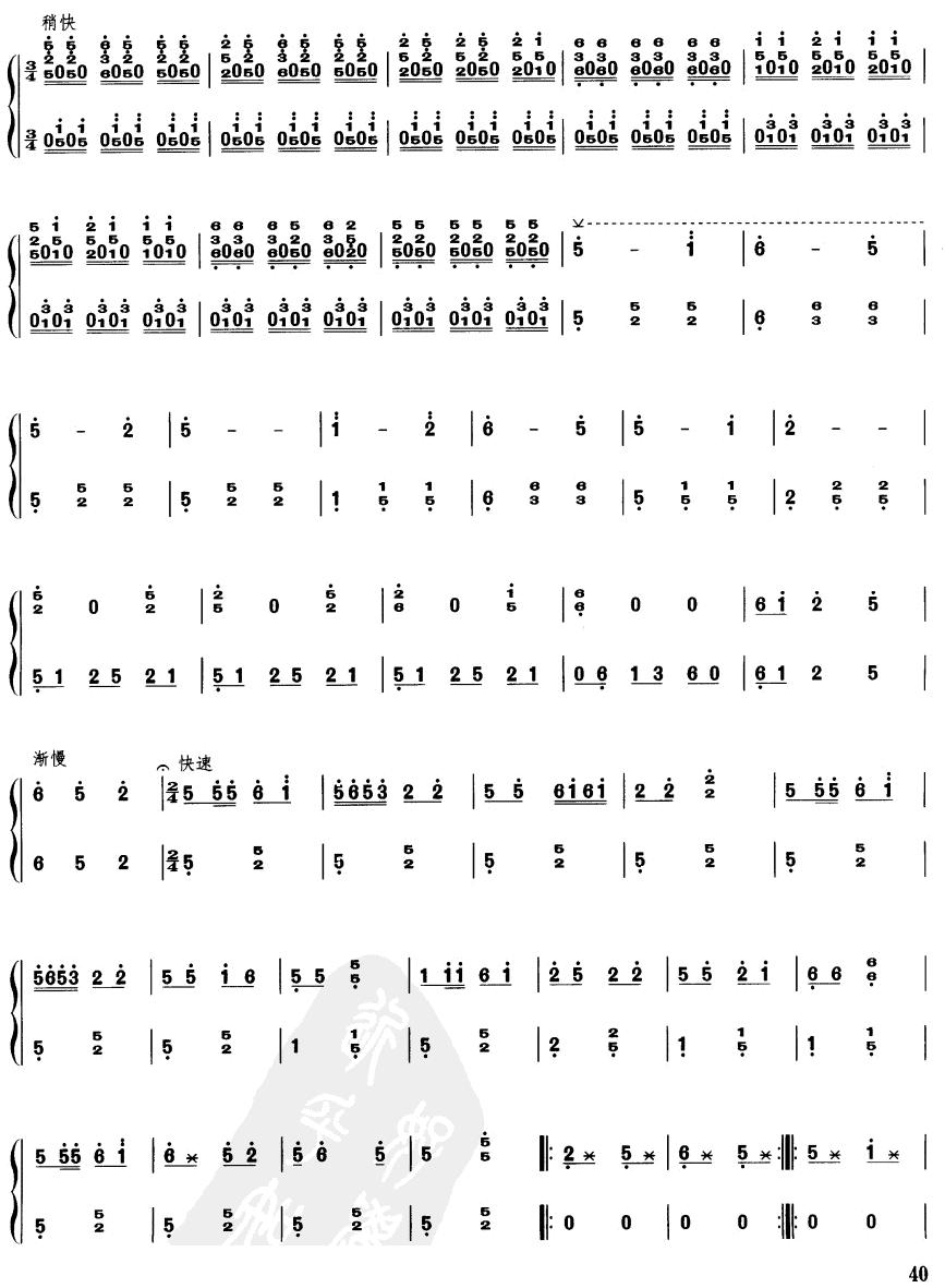 峡谷明珠放光彩古筝曲谱（图3）