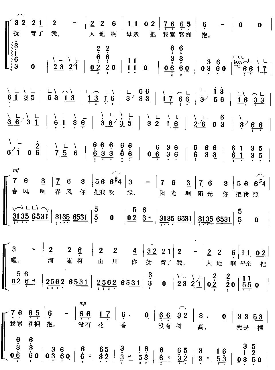 小草(古筝弹唱)古筝曲谱（图2）