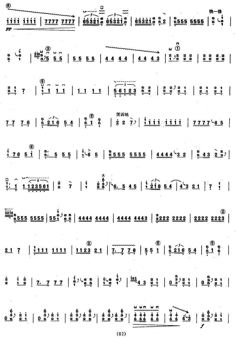 长城调古筝曲谱（图2）
